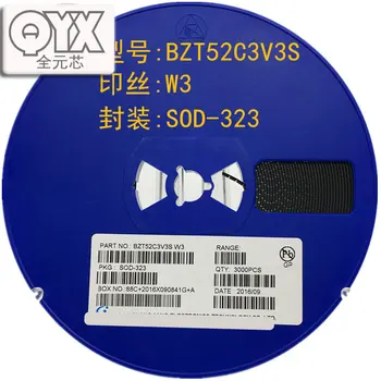 1000PCS/DAUG 0805 BZT52C3V3S silkscreen W3 SOD-323 3.3 V SMD Zener Diodas