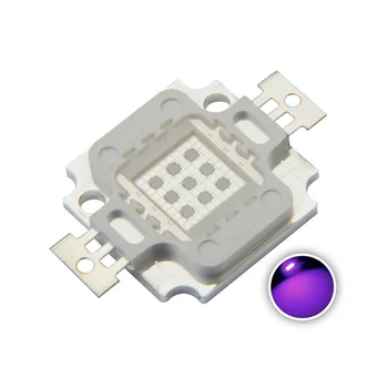 10vnt 10W High Power LED UV Chip lempos žvejybos LED manikiūro violetinė Diodų 395-400nm 900mA 9.0-11.0 V 30-60LM EPILEDS