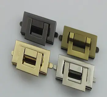 10vnt/daug Maišelį accessoriesBox maišelis techninės įrangos dalių aukso liejimo twist lock aparatūros priedai