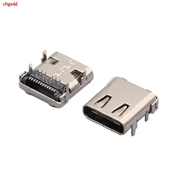 10vnt / Daug USB 3.1 Tipas-C 24 Pin Moterų Lizdui SMD CINKAVIMAS Jungtis, Skirta 