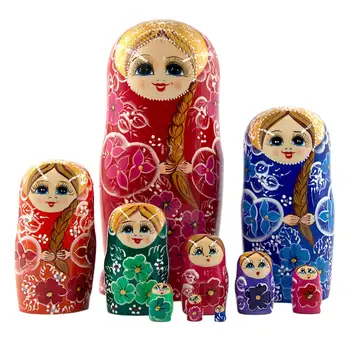 10vnt rusijos Lizdus Lėlės Švietimo Žaislas Kambarį Mergaitės Berniukai