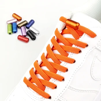 1Pair Aliuminio Plokščių Elastinga Fiksavimo batų raišteliai Ne Kaklaraištis, Batraiščiai Specialiosios Kūrybos Vyrams, Moterims, 22 Spalvų