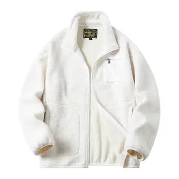 2022 chaqueta Storio Kietos Atsitiktinis Custom Lauko flanelė striukė vėjo Žiemą sherpa už polar Fleece Striukė Vyrams