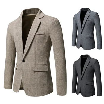 2022 naują atsitiktinis tiktų vyrų vieną mygtuką striukė versija verslo vyrų eglute audinio kostiumas mens kostiumas striukė sportiniai švarkai (bleizeriai)