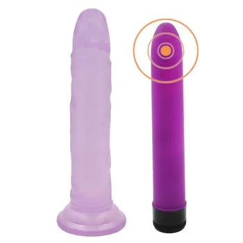  2VNT Magic Wand Stick Vibratorius Multispeed Rankenos Tipas ir Didelis Realūs Jaustis Dildo Penis Sekso Žaislai Moterims, du kartus Skatinti Parduotuvė