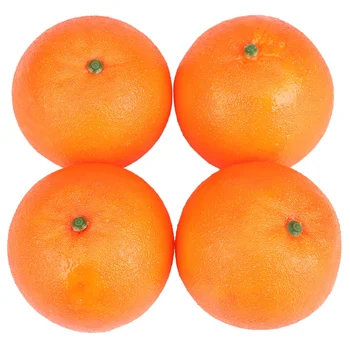 4 Vnt Minkšti Plastikiniai Modeliavimas Apelsinų Vaisiai Namų Puošybai Bordo