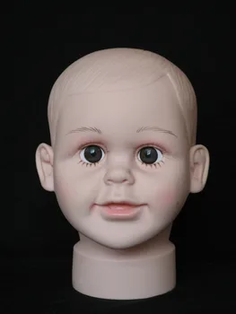 40.5 CM Neperleidžiama PE Realus Kūdikio Manekenas Manekeno Galvą, Vaikas Manikin Galvos Skrybėlę Ekranas