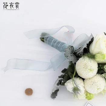 50Yard skaidrus dekoratyvinis kaspinas organza dovanų pakavimo medžiaga juostelės puokštės Gėlių įrankiai