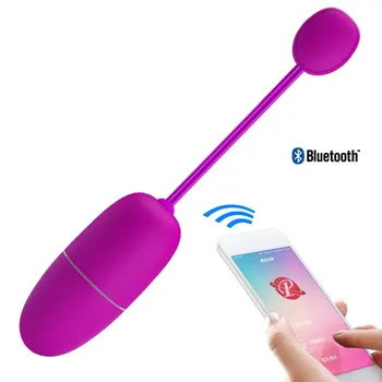 App Bluetooth Nuotolinio Valdymo Vibratorius, Kiaušinių Masturbator G Spot Kegel Kamuolius Makšties Klitorio Stimulaator Massager Sekso Žaislai Moterims