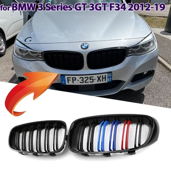 Aukštos Kokybės Galiniai Inkstų Grotelės BMW F34 3 Serijos GT Gran Turismo Dvigubai Virbas Linija Gloss Black Racing Grotelės 2013-2020