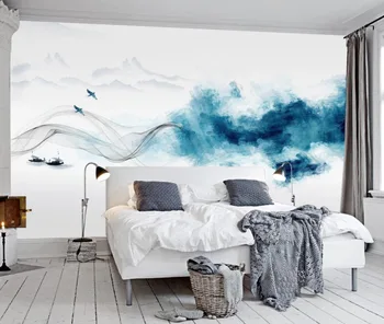 Bacal Užsakymą tapetai Anotacija rašalo kraštovaizdžio 3D photo sienos freskos tapetai miegamajame, gyvenamasis kambarys tapetai, sienų ir 3 d