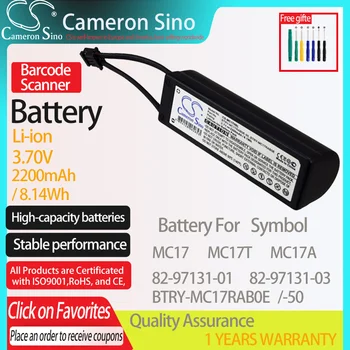 CameronSino Akumuliatoriaus Simbolis MC17 MC17T MC17A tinka Simbolis 82-97131-01 82-97131-03 BTRY-MC17RAB0E brūkšninių kodų Skaitytuvas baterija 3.70 V