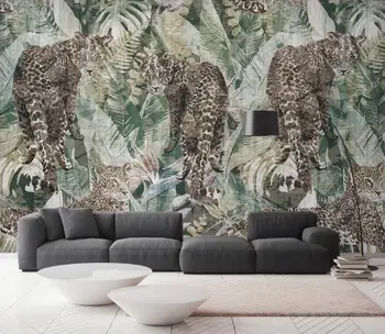 Custom freskos 3d tapetai Europos retro modernus minimalistinio tropinių augalų, gyvūnų 2019 tapetai, freskos