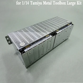 Didelis Metalo Toolbox 1/14 Tamiya RC Sunkvežimių, Automobilių SCANIA R730 R470 R620 VOLVO FH12 FH16 ACTROS 3363 1851 AROCS 3348 MAN TGX 