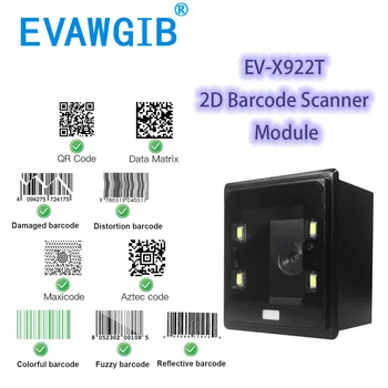 EVAWGIB Nemokamas Pristatymas EV-X922T Įterptųjų 1D ir 2D brūkšninių kodų Skaitytuvas Modulis QRcode Reader automatas USB RS232 100W Pikselių