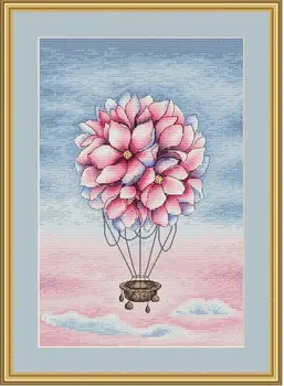 GG Skaičiuojami Kryželiu Rinkinys Vazoninių kaktusas Rankų darbo Siuvinėti Siuvinėjimo 14ct Kryželiu Gėlių balionas