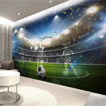 Individualizuotos fono paveikslėlį 3D freskomis milžinišką futbolo srityje 3D fone sienos dekoratyvinis dažymas sienos dokumentų namų dekoro freskos 3d tapetai