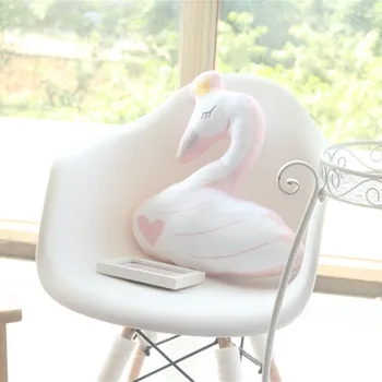 INS rožinė meilės karūna swan pagalvė pagalvės, sofos, pagalvėlės imitacija žąsys pagalvėlės