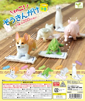 Japonija Klykauti Gashapon Kapsulė Žaislas Corgi Šuo, Kiaulių, Kačių Chameleonas Modelis Smulkių Gyvūnų Budi Du Serija