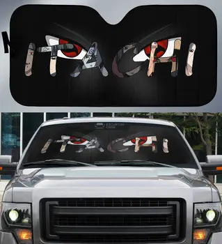Japonijos 3D Akis Spausdinti Automobilio priekinio Stiklo skėtį nuo saulės Vyrų Vyrų Kietas Saulės Pavėsyje, VISUREIGIS Van Automobilių apsaugos nuo Saulės Anime Automobilių Reikmenys うずまき ナルト