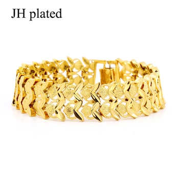 JHplated Mados juvelyriniai dirbiniai moterų ir Vyrų Apyrankė Aukso Spalvos Platus Bangle Moterims geriausia dovana, Papuošalai Etiopijos/Arabų