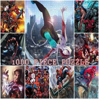 Jigsaw Puzzles 1000 Gabalas Didelis Suaugusiųjų Dėlionės Marvel Herojus Žmogus-Voras Intellective Švietimo Žaislas Unikalus Dizainas, 