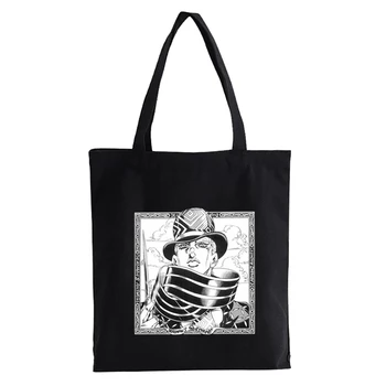 Jojo Keistų Nuotykių pirkinių krepšys perdirbti drobės maišelį bakalėjos daugkartinio naudojimo medvilnės shopper bag anime shopper Moterų maišas Bolsas
