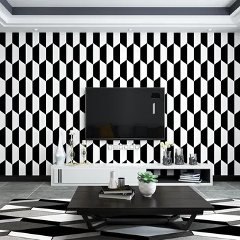 Juoda ir Balta Tapetai, Modernus Minimalistinio Šiaurės Geometrinio Stiliaus Kambarį, Miegamąjį, Restoranas, TV Foną, Sienos Tapetai