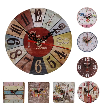 Kūrybinio Derliaus Sieninis Laikrodis Sėdi Kambaryje Laikrodis Medžio Imitacijos Laikrodis Miegamasis Patalpų Dekoras (Neįtraukti Baterija)