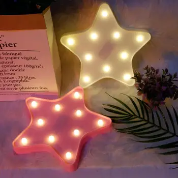 Led Naktinio Žibinto Korpuso Žvaigždė Kūrybos Dekoratyvinis Stalo Lempa Plastiko Mažas Naktį Šviesos Kalėdų Fabrikas Didmeninės