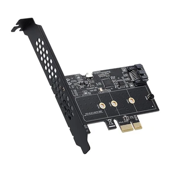 M. 2 SATA SSD Į Pcie Adapter Kortele, PCI-E, SATA3.0 Adapterio plokštę PCI-E Su M. 2 SATA RAKTAS-B SSD Riser Card For Desktop PC