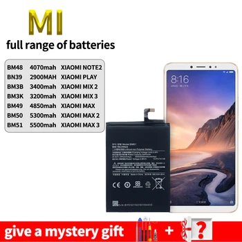 Misoon Baterija Xiaomi MI note2 mix2 mix3 max2 xiaomi max3 Bateria BM48 BN39 BM3K BM49 BM50 BM51 Baterija