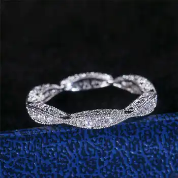 Naujas Mados Vestuvių Šokių Šalis Vestuviniai Žiedai Size6-10 Cut Apvalios Moterys, Mados Žiedas