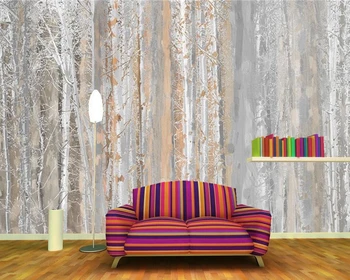 Papel de parede aliejaus tapybos stilius, tekstūros miške Šiaurės stiliaus 3d tapetai,svetainė, miegamojo sienos dokumentų namų dekoro freskos