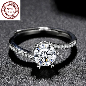 Populiari Europos ir Amerikos Išskirtinį Moissanite Deimantų Žiedų formos S925 Sidabro Žiedas Moterų Mados Asmenybės Papuošalai