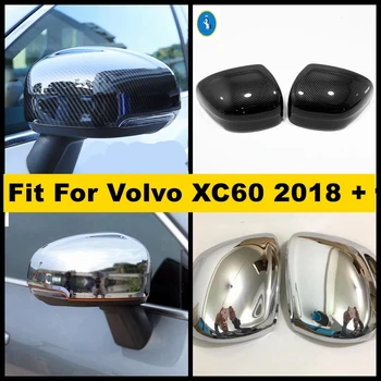 Priedai Šoninės Durys valdomi Išoriniai galinio vaizdo Veidrodžio Apdaila Padengti Trim Tinka Volvo XC60 2018 - 2021 ABS Chrome 