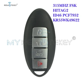 Remtekey Smart klavišą keyless entry 3 mygtukas su panikos KR55WK49622 315MHZ FSK HITAG-2 ID46 PCF7952 už 