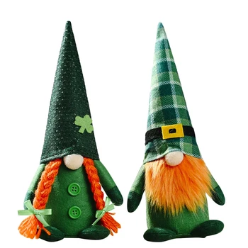 St. Patrick ' s Day Gnome Papuošalai Airijos Leprechaun švedijos Papuošalus Pavasario Pliušinis Gnome Skandinavijos Tomte Elf Nykštukas