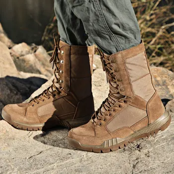 Vyrai Ruda Kovoti Taktiniai Vaikščiojimo Batai Nėrinių Karinės Armijos Juodi Batai Vyrams batai vyrams nemokamas pristatymas mens batai