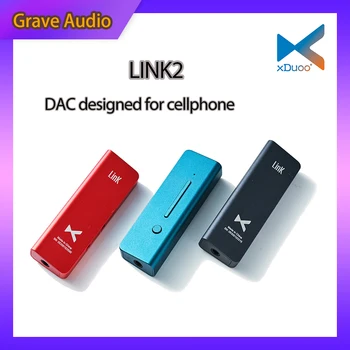 XDUOO Link2 DSD256 ESS8118EC HD HIFI Nešiojamų Dekodavimo Headphone Amp C Tipo DAC Bass Boost su 150mW Stiprintuvas