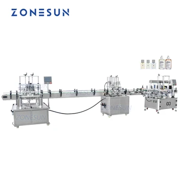 ZONESUN ZS-FAL180X1 Automatinis Dulkių Kvepalų Gamybos Linijos Round Square Butelių Užpildymo Ribojimo ir Etikečių klijavimo Mašinos