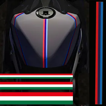 Šviesą atspindinčios Italijos Vėliava Motokroso Juostele Lipdukai Motociklo Bako Lipdukai Hondas ADVs CBRs HRCs BMWs GS 1250